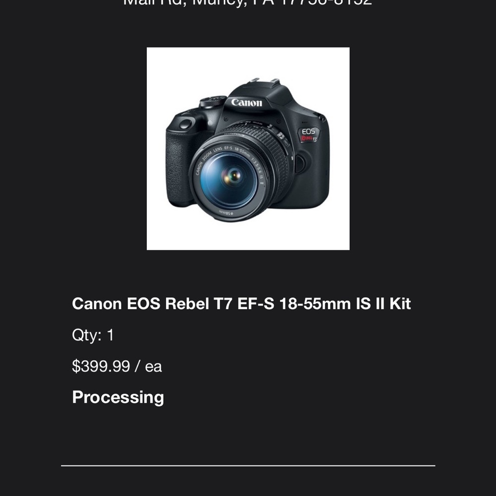 Cannon Rebel T7. Purchased in July of 2023. Like New… just upgraded.